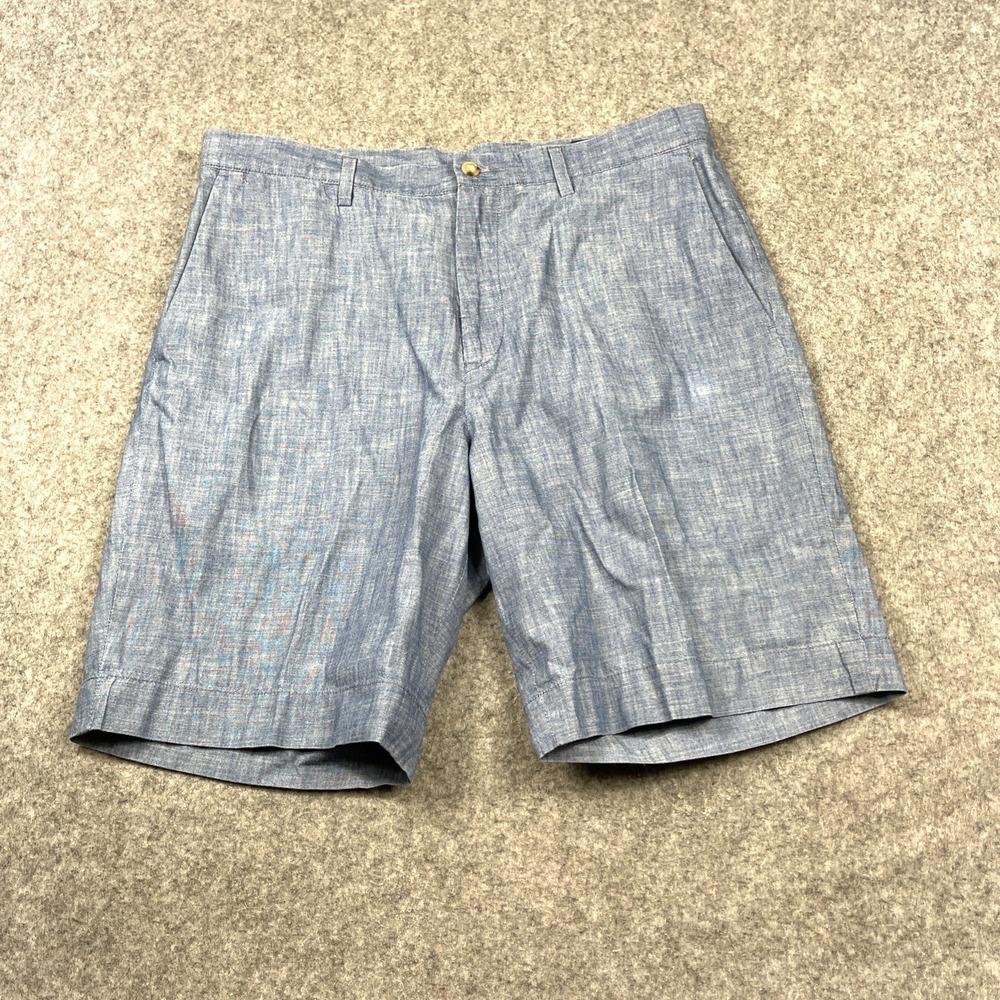 Polo‎ Ralph Lauren  Mens 33 Blue Chambray Straight Fit Shorts Nautical Preppy